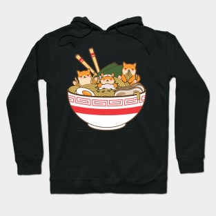 Kawaii Japanese Anime Soup Bowl Otaku Fan Cute Corgi Ramen Hoodie